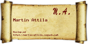 Martin Attila névjegykártya